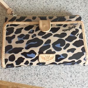 Consuela cheetah print wallet blue jag